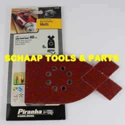 Schuurblad 170x100mm P 40 voor Multi schuurmachine per 5 verpakt | X31432